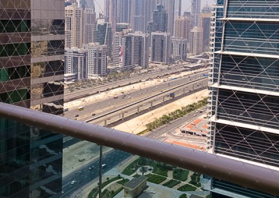 Safety netting on high balcony – Dubai JLT